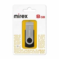 Флеш накопитель 8GB Mirex Swivel, USB 2.0, Черный