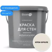 Акриловая краска премиум-класса Elcon, декоративная, моющаяся, быстросохнущая, для стен, обоев, потолка, дерева, крем-брюле, 0.9 л