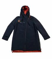 Женская демисезонная куртка 52 размера темно-синего цвета