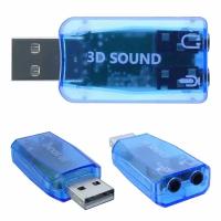 Внешняя звуковая карта USB 2.0 jack 3.5мм Plug & Play