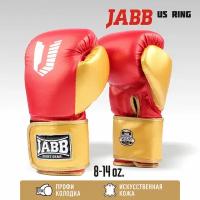 Перчатки бокс.(иск. кожа) Jabb JE-4081/US Ring красный/золото 8ун