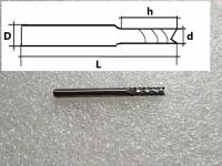 Фреза рашпильная (кукуруза) LD3.175, d-3,175/ h-12/ D-3,175/ L-38,1 для ЧПУ станка