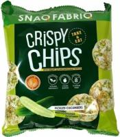 Чипсы низкокалорийные, Snaq Fabriq, Crispy Chips, 55 г, Малосольные огурчики