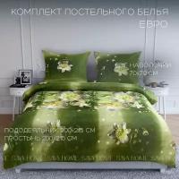 Комплект постельного белья Евро Поплин Love SAYA HOME Лилия