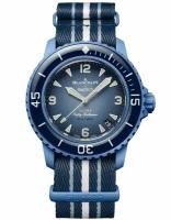 Наручные часы Blancpain x Swatch Atlantic Ocean (SO35A100), оригинал, синий, тёмно-синий