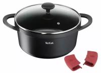 Кастрюля со стеклянной крышкой и силиконовыми ручками Tefal Pro Cook 20 см E2184475