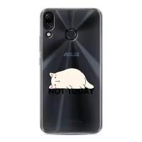 Силиконовый чехол на Asus Zenfone 5 ZE620KL / Асус Зенфон 5 ZE620KL "Cat not today", прозрачный