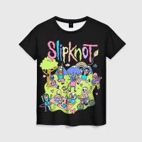 Женская футболка 3D Slipknot cuties, M (46-48), белый