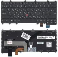 Клавиатура для ноутбука Lenovo ThinkPad Yoga 260 черная с черной рамкой со стиком