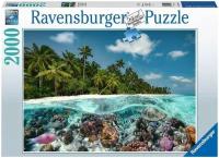 Пазл для взрослых Ravensburger 2000 деталей: Погружение на Мальдивах