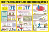 Стенд Электробезопасность размер 1200 х 800 пластик 3 мм