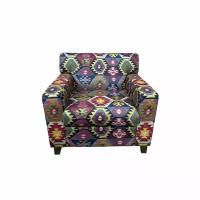Кресло GRUPPO 396 неон размер: 87 х 82 см, текстиль, узор ромбы