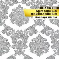 Обои бумажные, двухслойные,Саратовская обойная фабрика,"Шик"арт.852-06, 0,53*10м