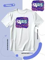 Футболка Paris France casual active-Париж Франция