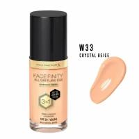 Тональная основа Max Factor Facefinity All Day Flawless 3-in-1 тон 33 Crystal Beige, 30мл