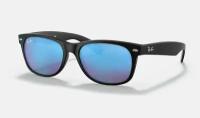 Солнцезащитные очки унисекс, квадратные RAY-BAN с чехлом, линзы синие RB2132-622/17/55-18