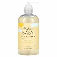 SheaMoisture, детское средство для купания и шампунь с необработанным маслом ши, ромашкой, аргановым маслом, ладаном и миррой, 384 мл