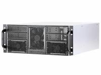 Корпус серверный 4U Procase RE411-D4H11-FE-65 4x5.25+11HDD, черный, без блока питания, глубина 650мм, MB EATX 12"x13", панель вентиляторов 3*120x25 PWM