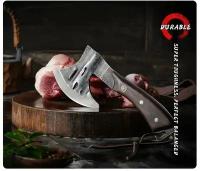 Топорик кухонный GRANDSHARP + чехол и подарочная коробка / профессиональный кованый сверхмощный высокоуглеродистый нож для резки мяса, обвалок, чоппер, нож для резки, для кемпинга, подарок на 23 февраля