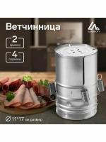 Ветчинница Luazon LHM-01, 0.9/1.5 л, серебристая