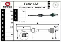 EAI GROUP T78516A1 T78516A1_привод правый! 997мм ABS-48th\ Land Rover Discovery/Range Rover Sport 4WD 2.7D/3.0D 09>