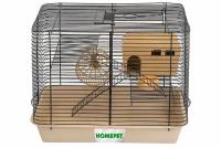 Homepet Клетка для мелких грызунов, хомяков, дегу, джунгариков, 38х26х30 см, укомплектованная