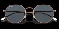 Мужские, женские солнцезащитные очки Ray-Ban RB 3565 9202R5, цвет: бронзовый, цвет линзы: синий, круглые, металл