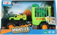 Модель машины MAISTO Monster Transport 4x4 82266 c фигуркой Динозавра со звуком