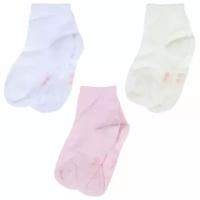 Носки RuSocks 3 пары, размер 14-16, бежевый, розовый