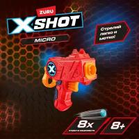 Игровой набор X-SHOT Micro, Бластер с 8 дротиками, игрушки для мальчиков