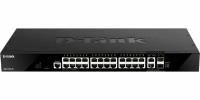 D-Link DGS-1520-28/A1A Управляемый L3 стекируемый коммутатор с 24 портами 10/100/1000Base-T, 2 портами 10GBase-T и 2 портами 10GBase-X SFP+