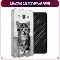 Силиконовый чехол на Samsung Galaxy Grand Prime/J2 Prime / Самсунг Галакси Grand Prime/J2 Prime "Подмигивающий котенок"