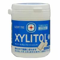 LOTTE XYLITOL без сахара жевательная резинка (освежаящий мятный вкус) 143 гр, банка