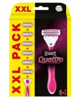 Wilkinson Sword / Schick Quattro for Women / Бритвенный женский станок с 6 сменными кассетами