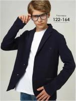 Пиджак для мальчика трикотажный Nota Bene, цвет темно-синий, размер 176