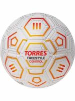 Мяч футб. TORRES Freestyle Control, F3231765, р.5, 32 п, PU-Microfi, термосшив, бело-оран-сереб