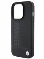 BMW для iPhone 15 Pro Max чехол Signature Leather Logo imprint Hard Black, шт