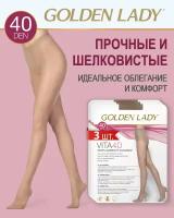 Колготки Golden Lady, 40 den, 3 шт., размер 3, бежевый