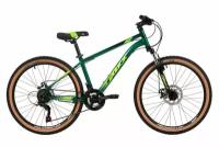 Подростковый велосипед Foxx 24" Caiman зеленый, размер 14" 24SHD.Caiman.14GN4