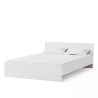 Каркас кровати Pragma Tevi с реечным основанием, спальное место 140х200 см, размеры 146х206 см, ЛДСП, белый