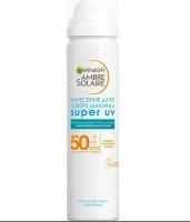 GARNIER AMBRE SOLAIRE. Солнцезащитный спрей для лица SPF 50+, 75 мл