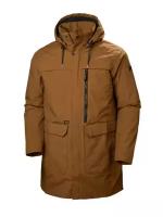 Куртка парка мужская, Helly Hansen, WATERVILLE COAT, цвет коричневый, размер S