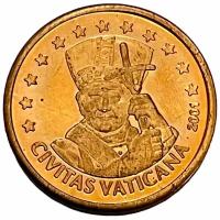 Ватикан 2 евроцента 2001 г. (Карта Европы) Specimen (Проба) (Proof) (Лот №2)