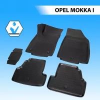 Комплект ковриков в салон RIVAL 14206001 для Opel Mokka 2012-2016 г., 5 шт. черный