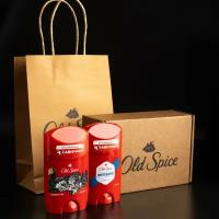 Подарочный набор для мужчин Old Spice. ("WhiteWater" дезодорант-стик 50мл.+ "Wolfthorn" дезодорант-стик 50мл.) в крафтовой коробке+ подарочный пакет