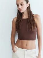 Майка-топ хлопковая на тонких бретельках Befree CROPTOPCOL2-20-S