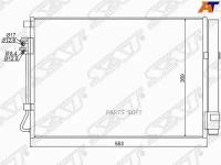 Радиатор кондиционера Hyundai Solaris 10-17 / Kia Rio 11-17 / Hyundai Accent 11-17 / Veloster 11-18 SAT ST-HNS1-394-0 | цена за 1 шт