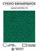 Комплект бильярдного сукна "Manchester 70 wool green competition" для стола 10 футов