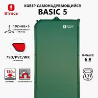 Коврик самонадувающийся BTrace Basic 5,192х66х5 см (Зеленый)