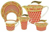Чайный сервиз Royal Crown "Аурелия", костяной фарфор, 21 предмет